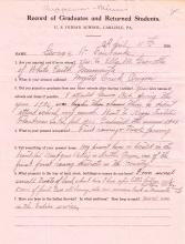 George W. Fairbanks Student File