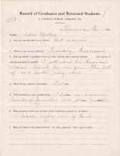 Silas Miller Student File
