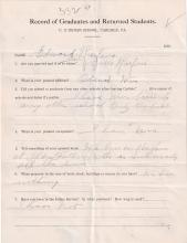 Edward Rufus Student File