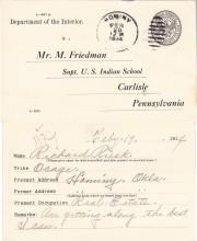 Richard Rusk (Tah-sa-lah) Student File
