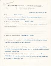 Frank Conroy Student File