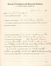 Lucy Davenport Student File