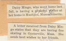 Daisy Mingo Student File