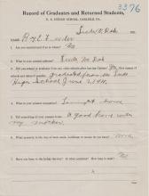 Roy Feeder Student File