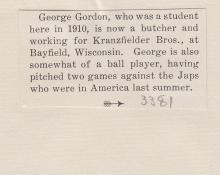 George Gordon Student File