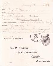 Fred Peltier Student File