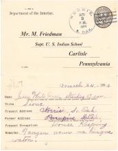 Jessie Whiteface Student File
