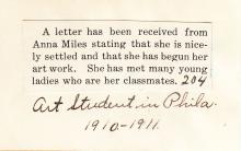 Annie Miles Student File