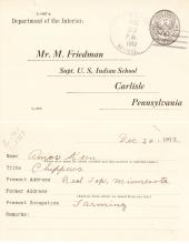 Amos Kern Student File