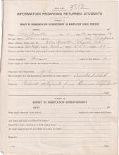 Cora Bresette Student File