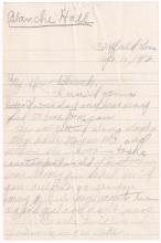 Blanche Hall Student File