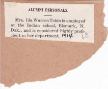 Ida May Warren Student File