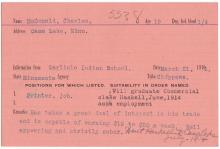 Charles McDonald Student File