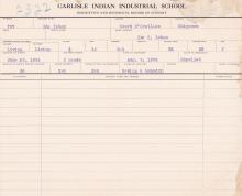 Ida Isham Student File