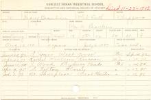 Mary Beaulieu Student Information Card