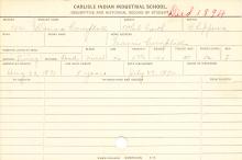 Donna Campbell Student Information Card