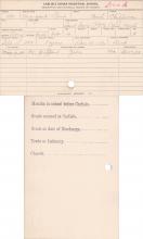 Margaret Davis Student Information Card