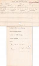 Dorland (Ko she tse ne kah) Student Information Card