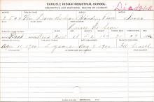 William Drives the Bear Student Information Card