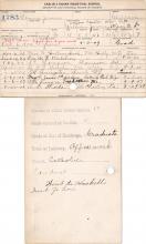 Elmira Jerome Student Information Card