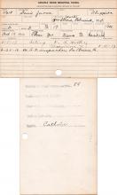 Lewis Jerome Student Information Cards