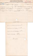 Mary Louise Jerome Student Information Card