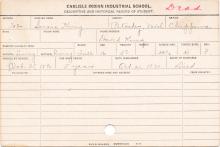 Susie King Student Information Card