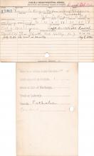 Frances La Rocque Student Information Card