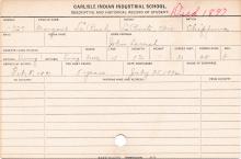 Margaret La Rush Student Information Card