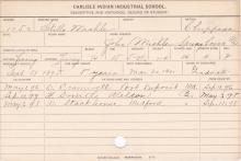 Stella Mishler Student Information Card
