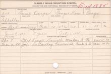 Daniel Osage Student Information Card