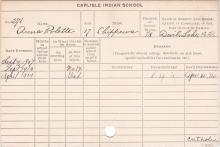 Anna Rolette Student Information Card