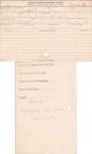 Orvelle Alfred Simmons (Che sho hun kah) Student Information Card