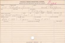 Christine Spruce Student Information Card
