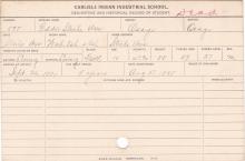 Eddie Strike Axe (Wah tah stah) Student Information Cards