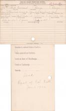 Walt Townsend (Shah ke wah pe) Student Information Card