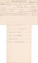 Rosa Bear Soldier Student Information Card