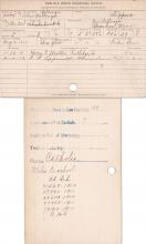 Alice Bellanger (Nahnakahwabek) Student Information Card