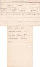 Henry Bressett Student Information Card