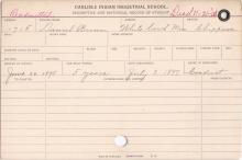 Daniel Brown Student Information Cards