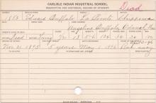 Edward Buffalo Student Information Card
