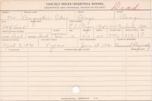 Augustine Cedar Student Information Card