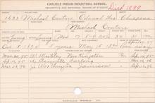 Michael Couture Student Information Card