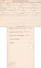 William Douglass (Namens) Student Information Card