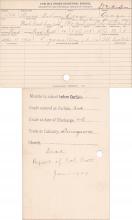 Bessie Gibson (Wah luah lum pah) Student Information Card