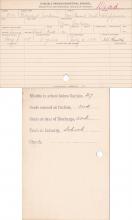 Edward Jackson Student Information Card