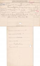 Rachel Little Warrior (Gertrude High Bear) Student Information Card