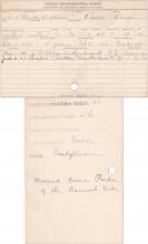 Walter Mathews Student Information Card