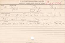 Myrtie Tallchief Student Information Cards