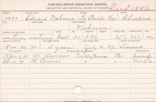Edward Nahmais Student Information Card
